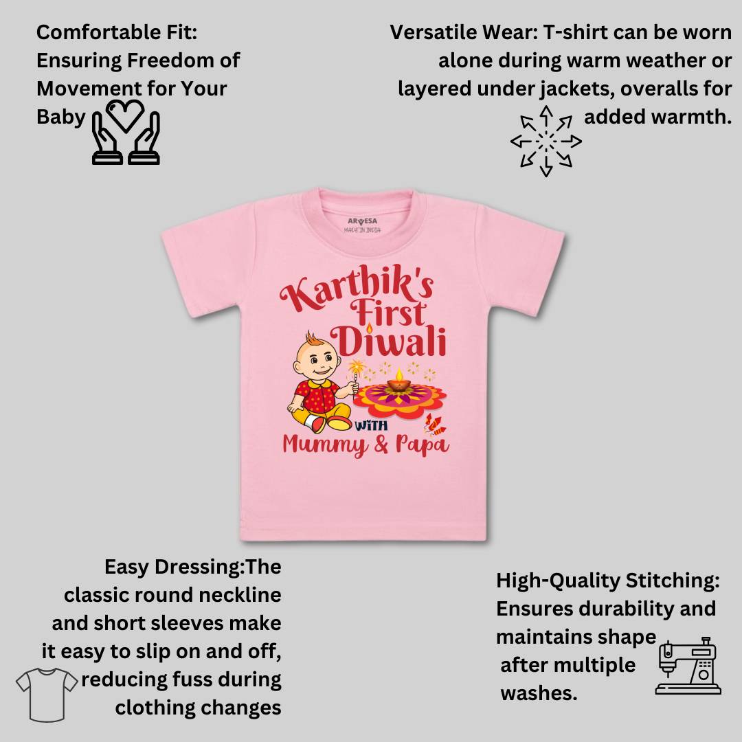 Arvesa My First Diwali Baby Boy & Girl Dress