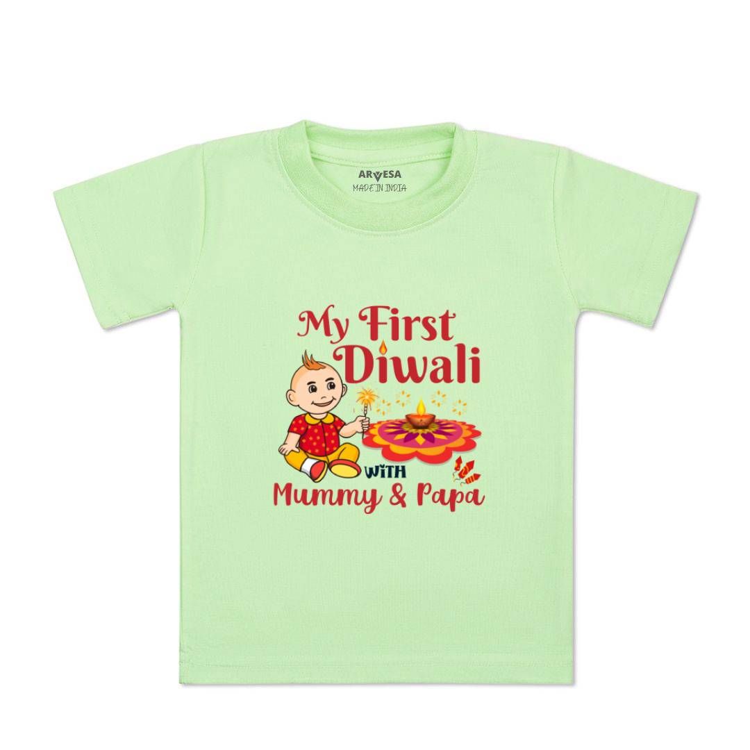 Arvesa Design-1104 Diwali My First Baby Boy and Baby Girl Dress .
