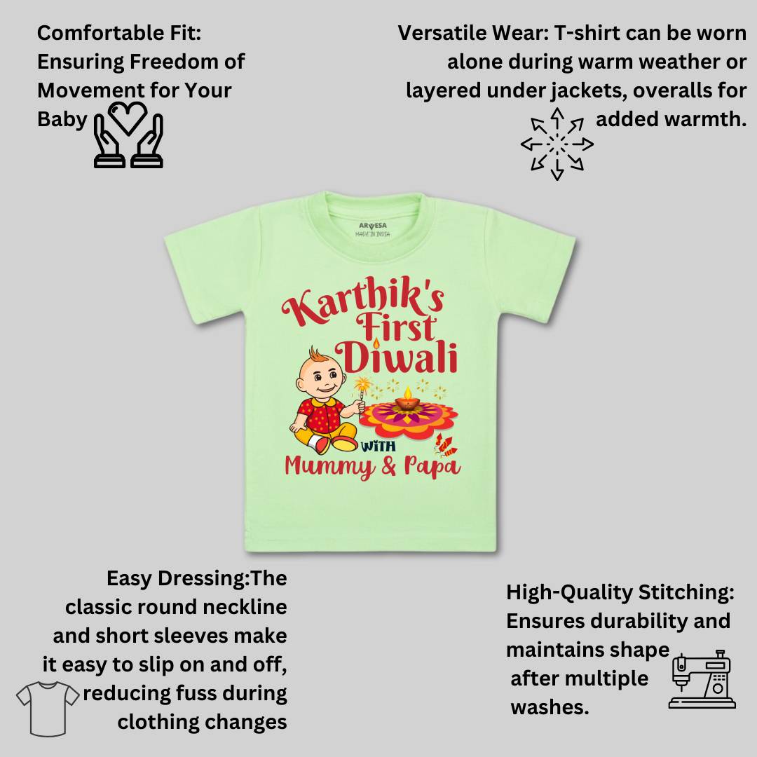 Arvesa My First Diwali Baby Boy & Girl Dress