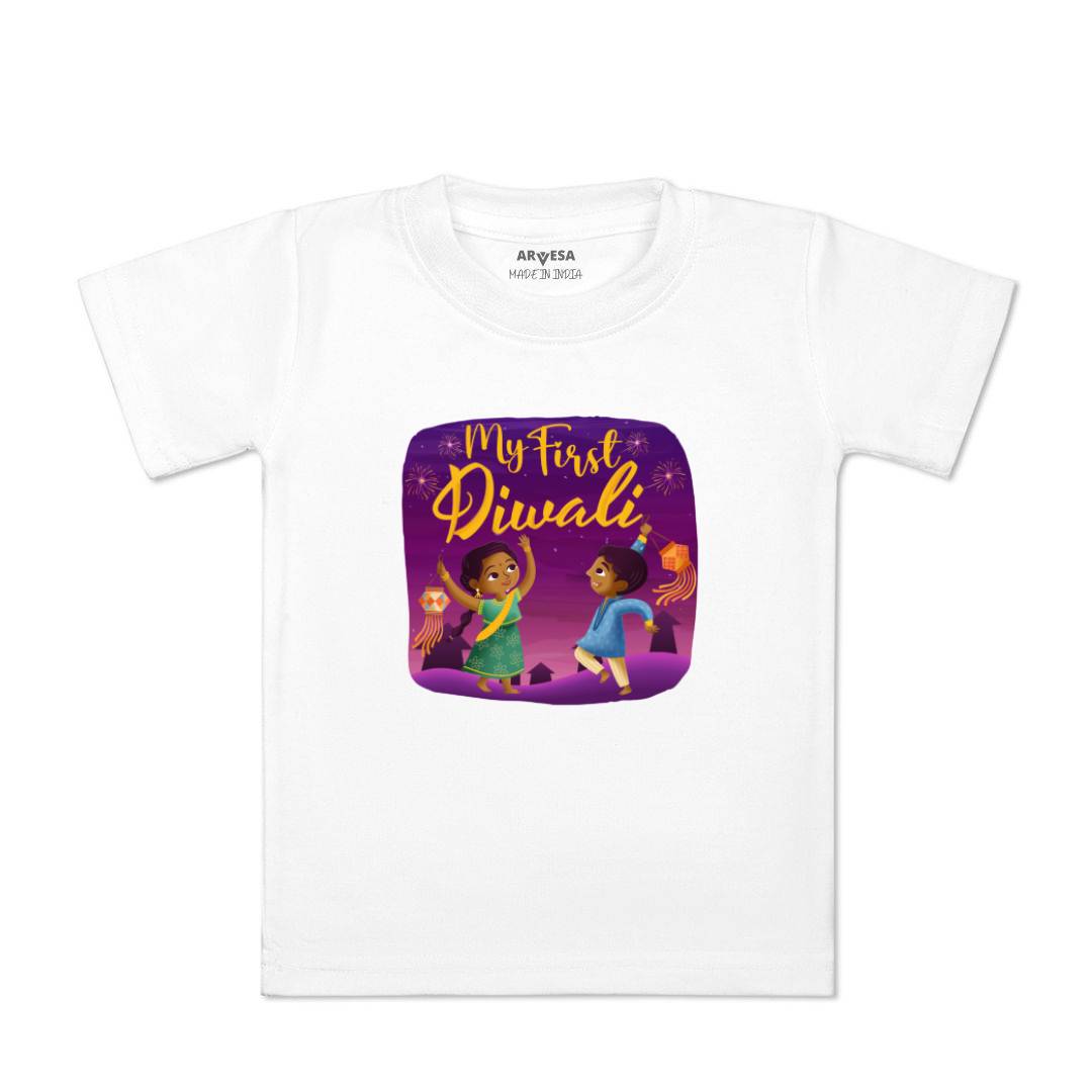 Arvesa Design-1105 Diwali My First Baby Boy and Baby Girl Dress .