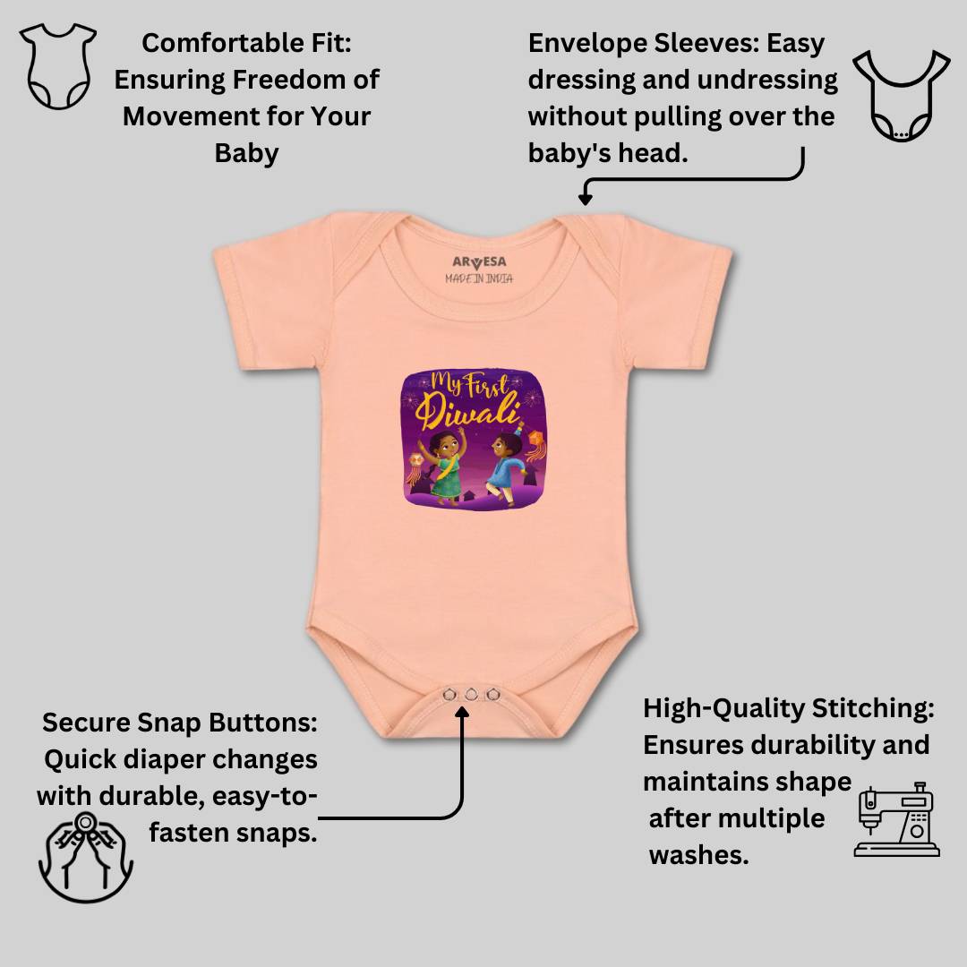 Arvesa Design-1105 Diwali My First Baby Boy and Baby Girl Dress .
