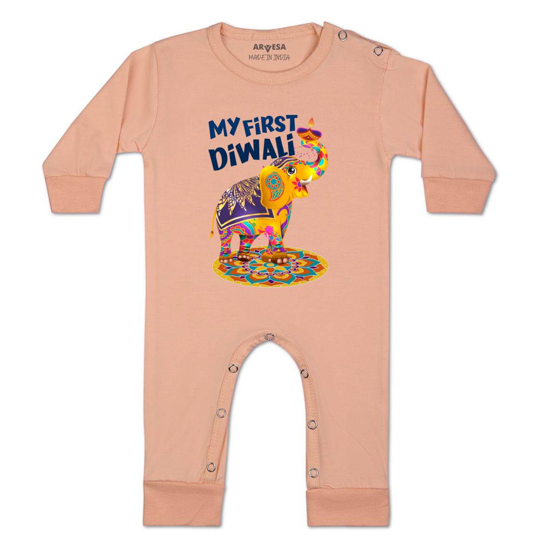 Arvesa Design-1106 Diwali My First Baby Boy and Baby Girl Dress .