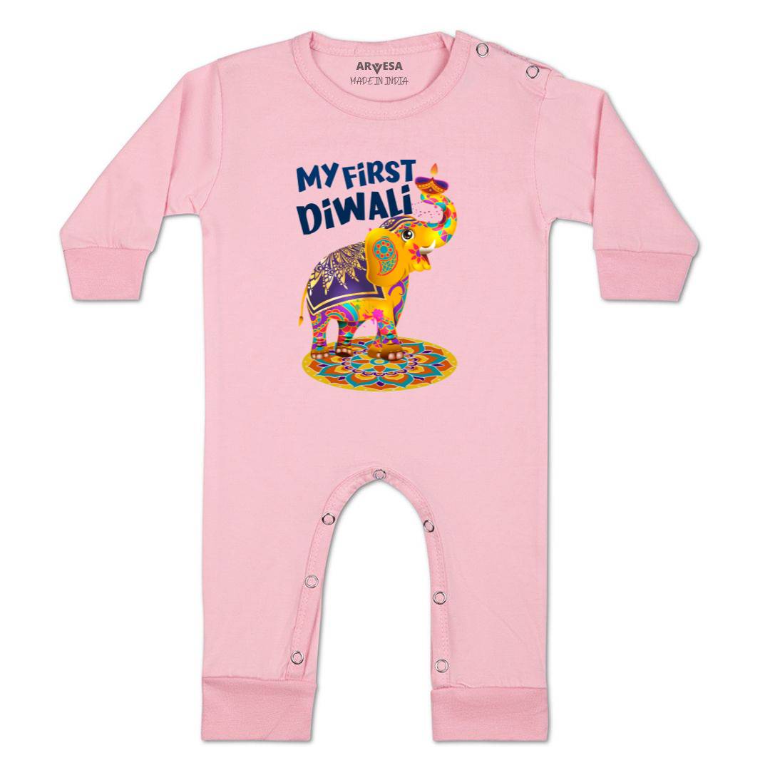 Arvesa Design-1106 Diwali My First Baby Boy and Baby Girl Dress .