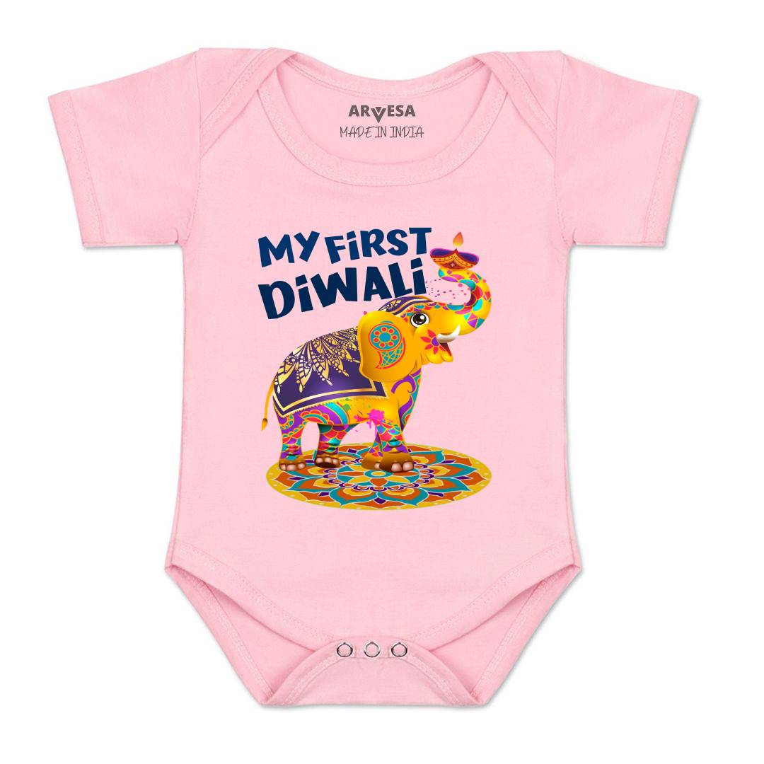 Arvesa Design-1106 Diwali My First Baby Boy and Baby Girl Dress .