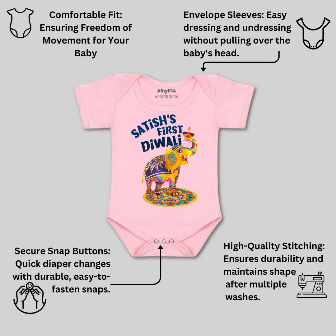 Arvesa My First Diwali Baby Boy & Girl Dress
