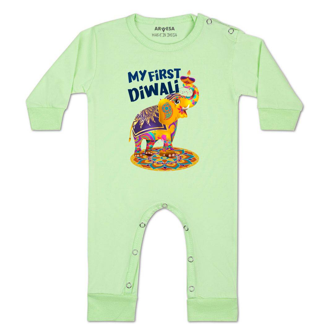 Arvesa Design-1106 Diwali My First Baby Boy and Baby Girl Dress .
