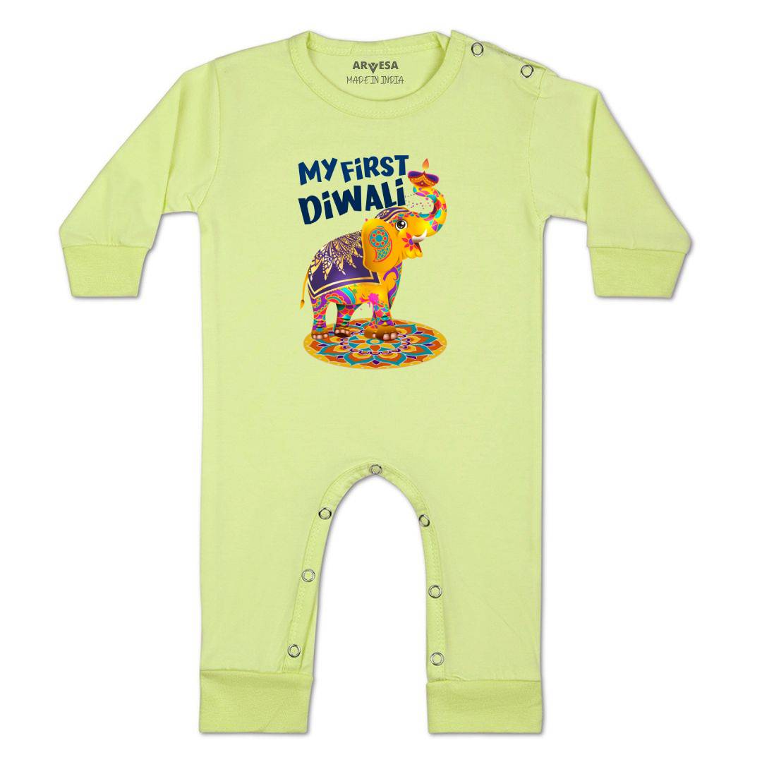 Arvesa Design-1106 Diwali My First Baby Boy and Baby Girl Dress .