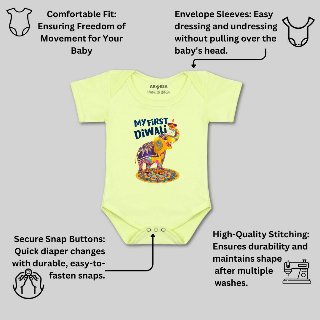 Arvesa Design-1106 Diwali My First Baby Boy and Baby Girl Dress .