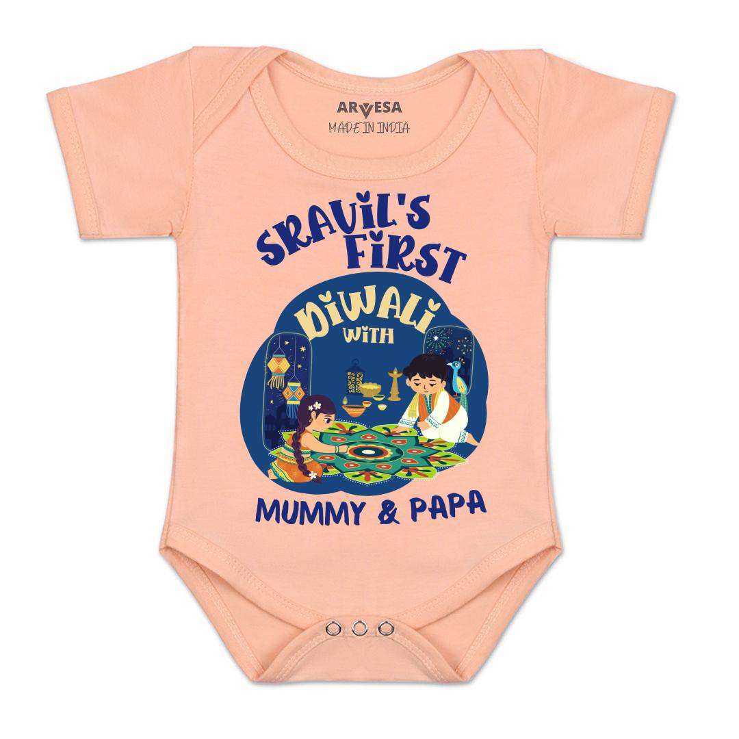 Arvesa My First Diwali Baby Boy & Girl Dress