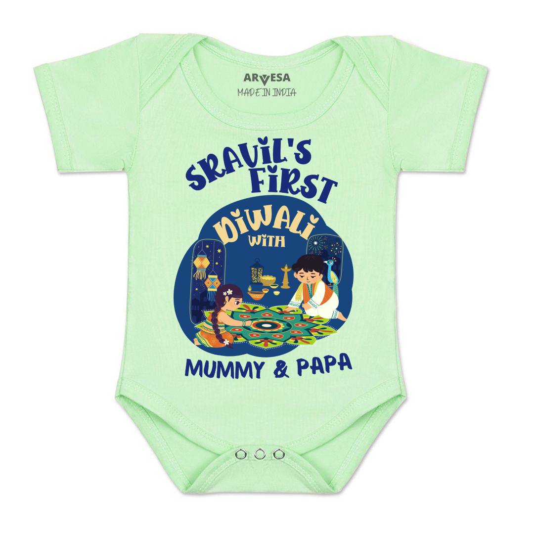 Arvesa My First Diwali Baby Boy & Girl Dress