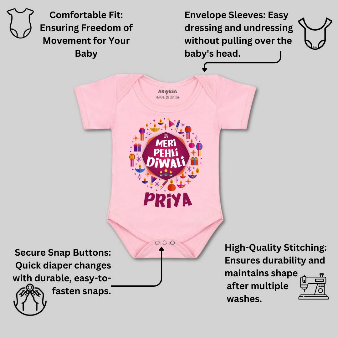 Arvesa My First Diwali Baby Boy & Girl Dress