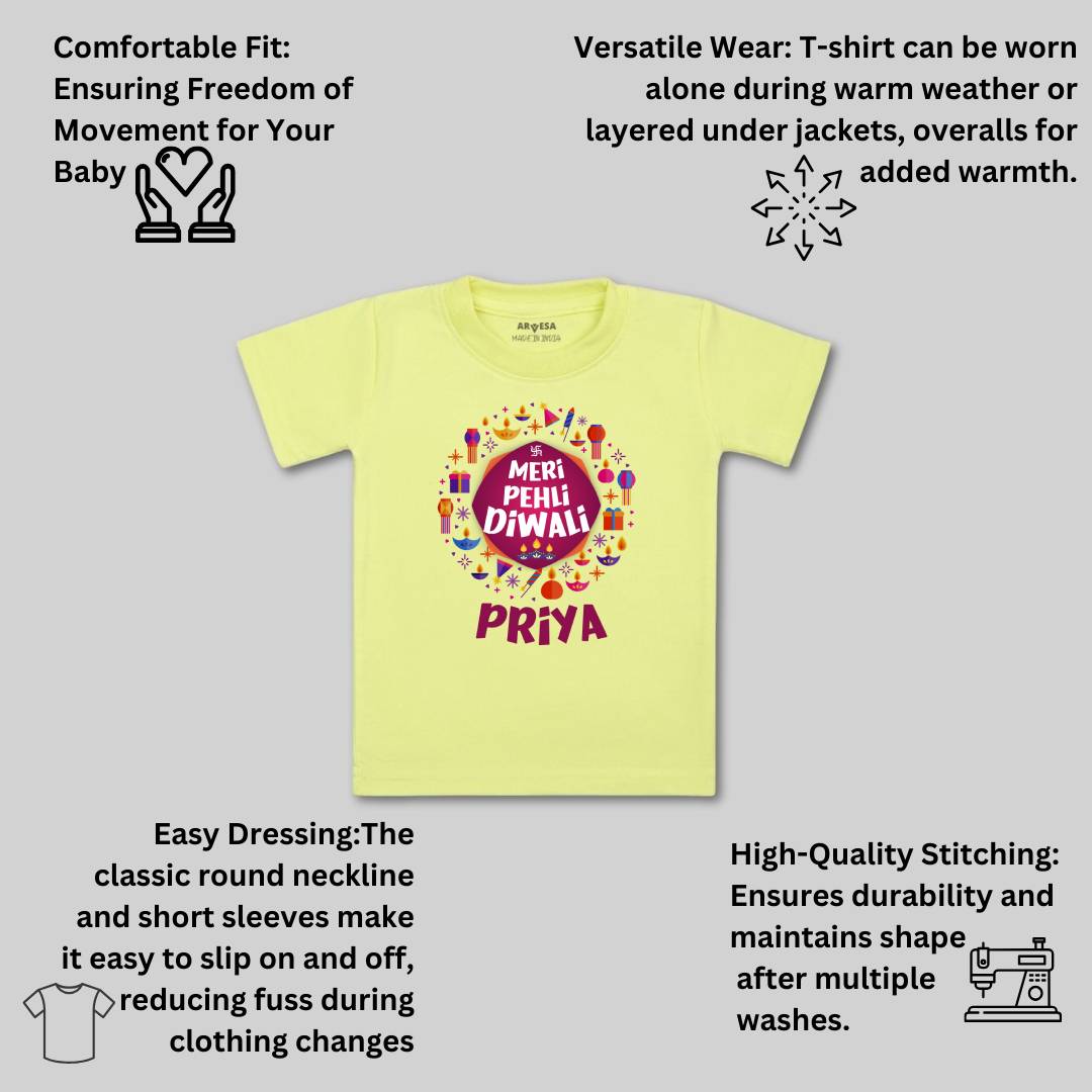 Arvesa My First Diwali Baby Boy & Girl Dress