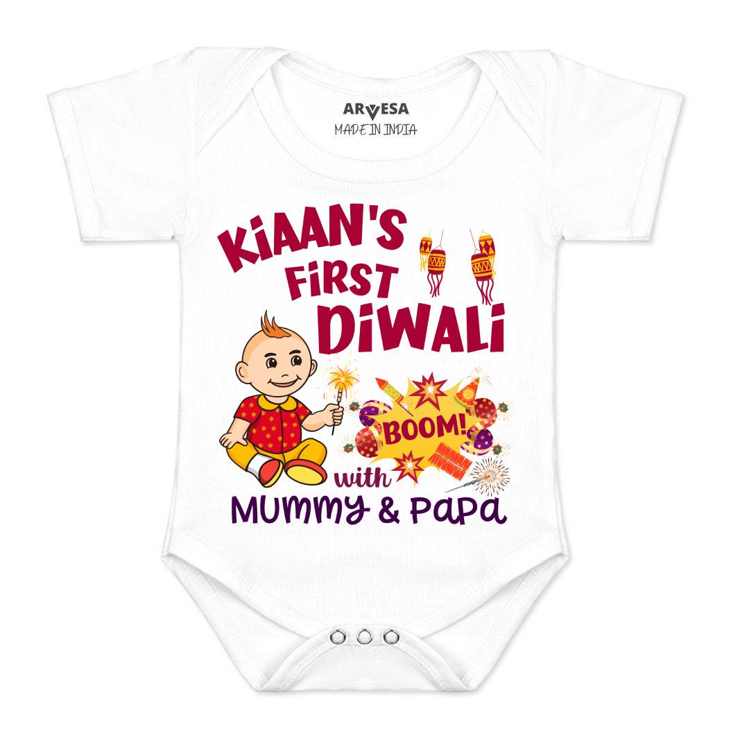 Arvesa My First Diwali Baby Boy & Girl Dress
