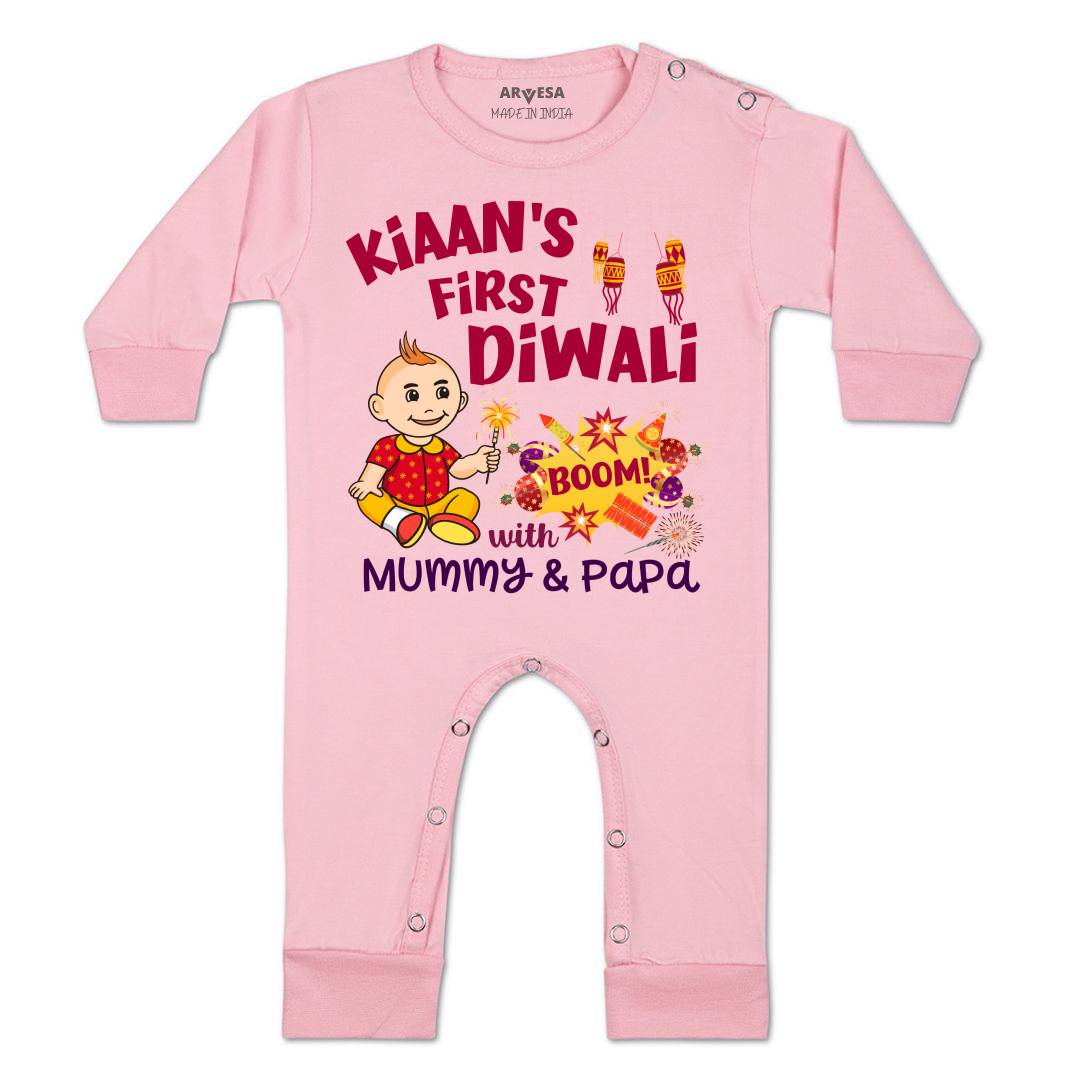Arvesa My First Diwali Baby Boy & Girl Dress