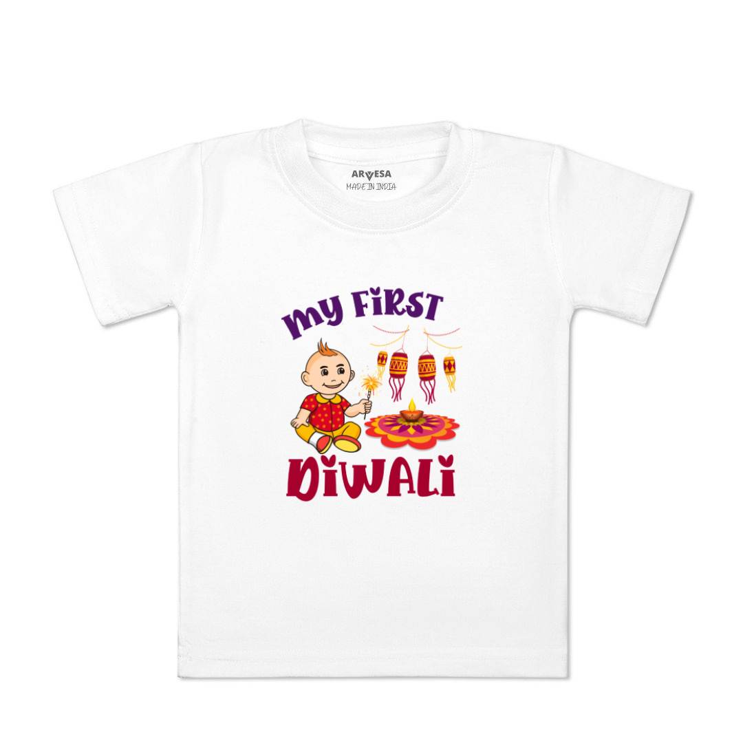 Arvesa Design-1111 Diwali My First Baby Boy and Baby Girl Dress .