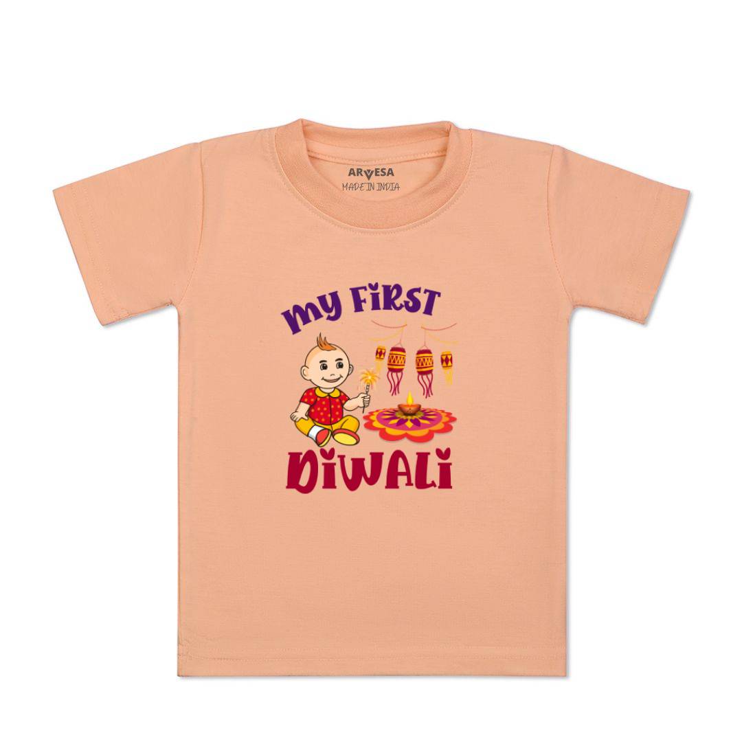 Arvesa Design-1111 Diwali My First Baby Boy and Baby Girl Dress .