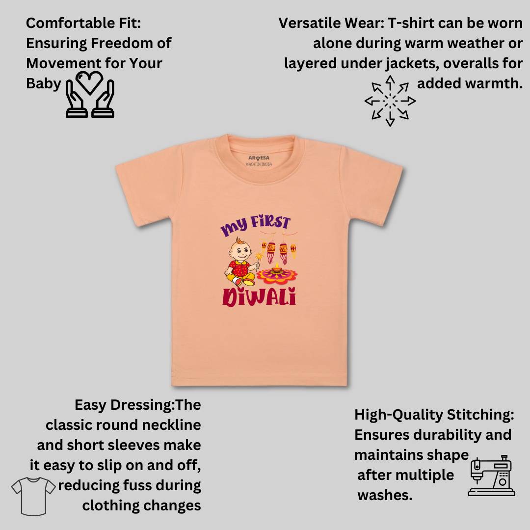 Arvesa Design-1111 Diwali My First Baby Boy and Baby Girl Dress .