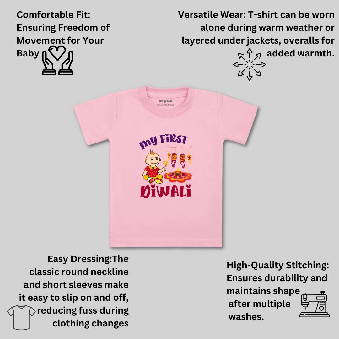 Arvesa Design-1111 Diwali My First Baby Boy and Baby Girl Dress .