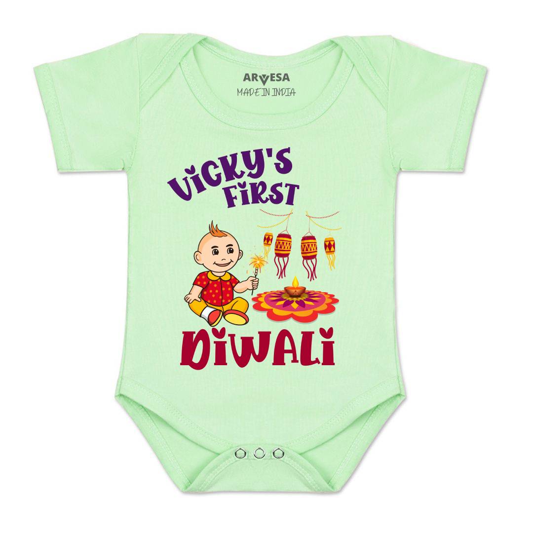 Arvesa My First Diwali Baby Boy & Girl Dress