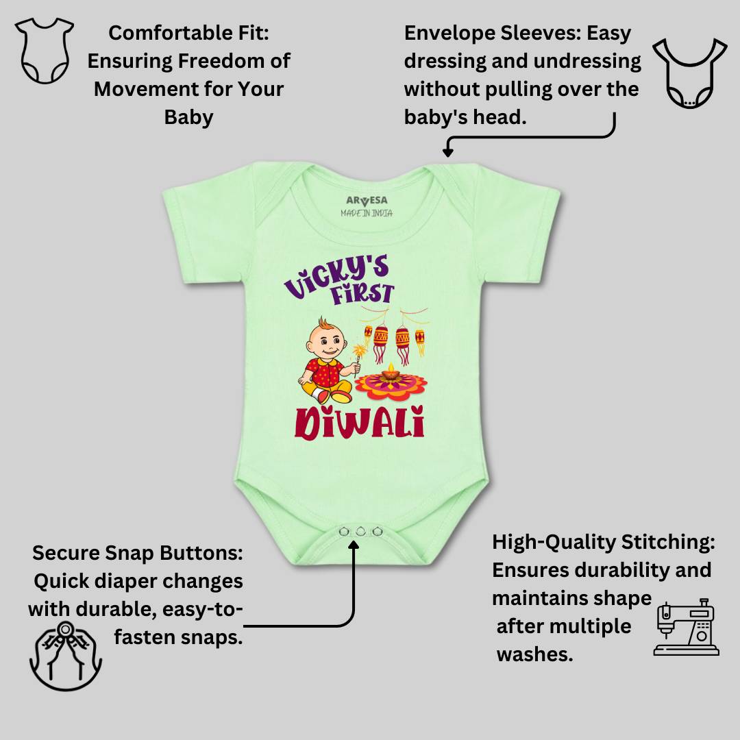 Arvesa My First Diwali Baby Boy & Girl Dress