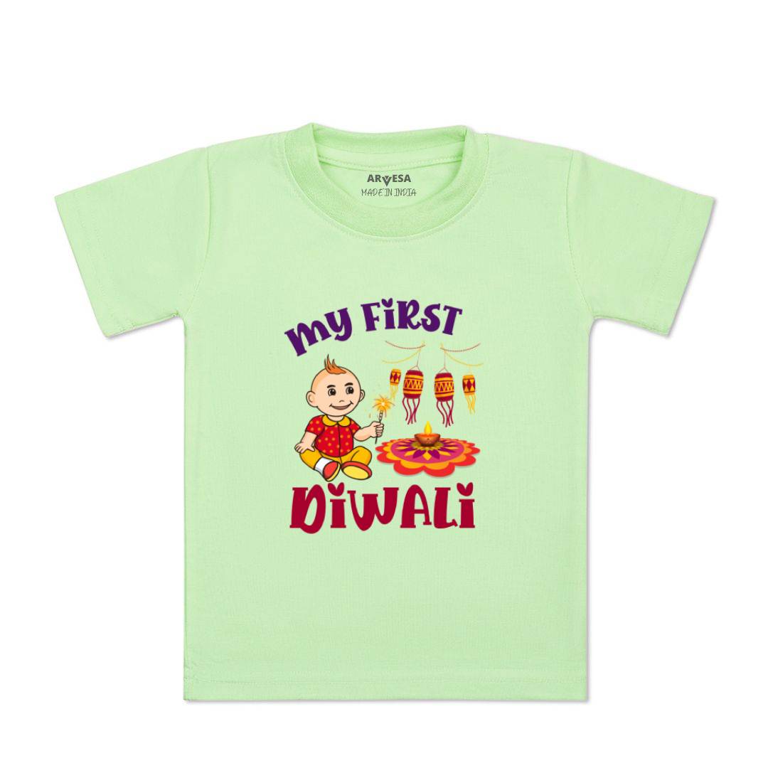 Arvesa Design-1111 Diwali My First Baby Boy and Baby Girl Dress .