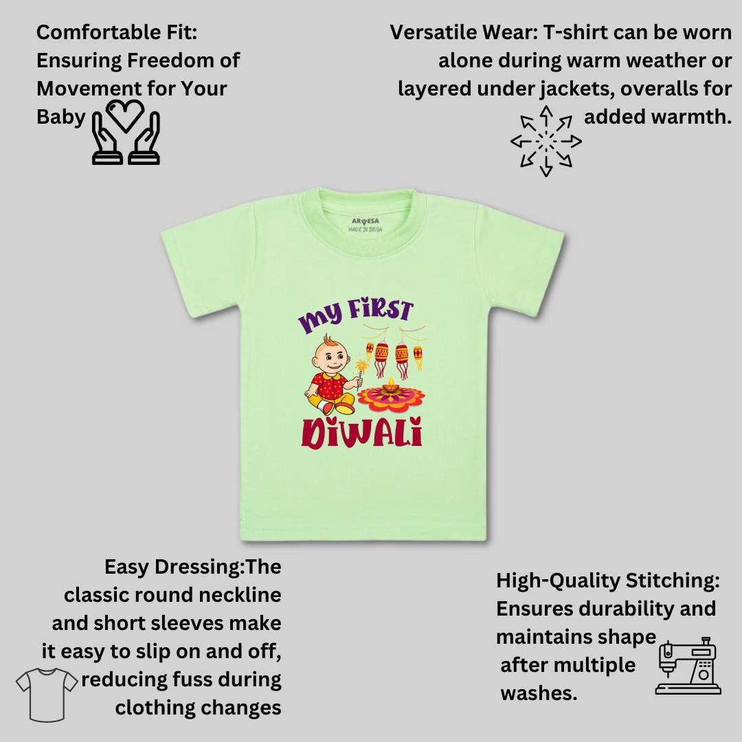 Arvesa Design-1111 Diwali My First Baby Boy and Baby Girl Dress .