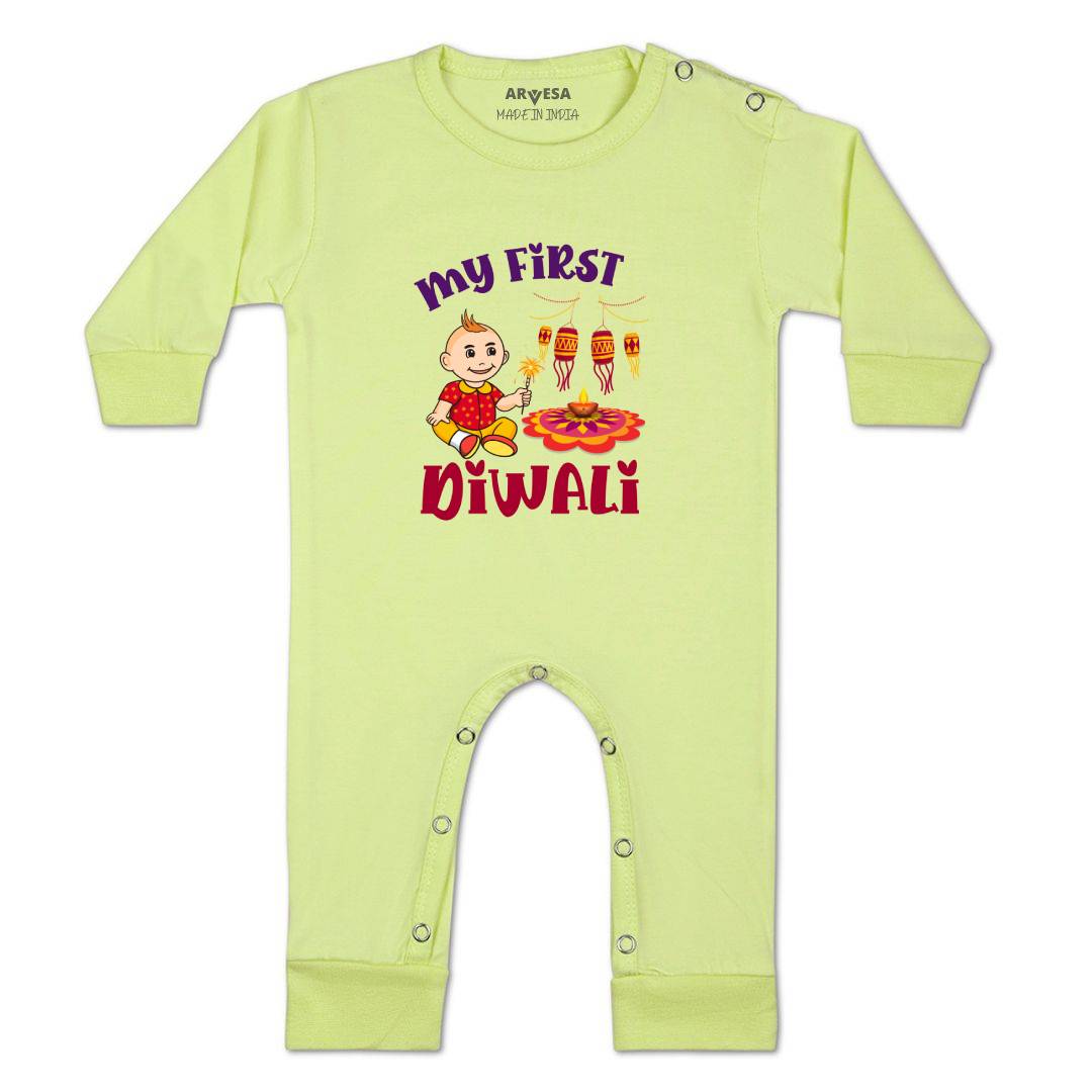 Arvesa Design-1111 Diwali My First Baby Boy and Baby Girl Dress .