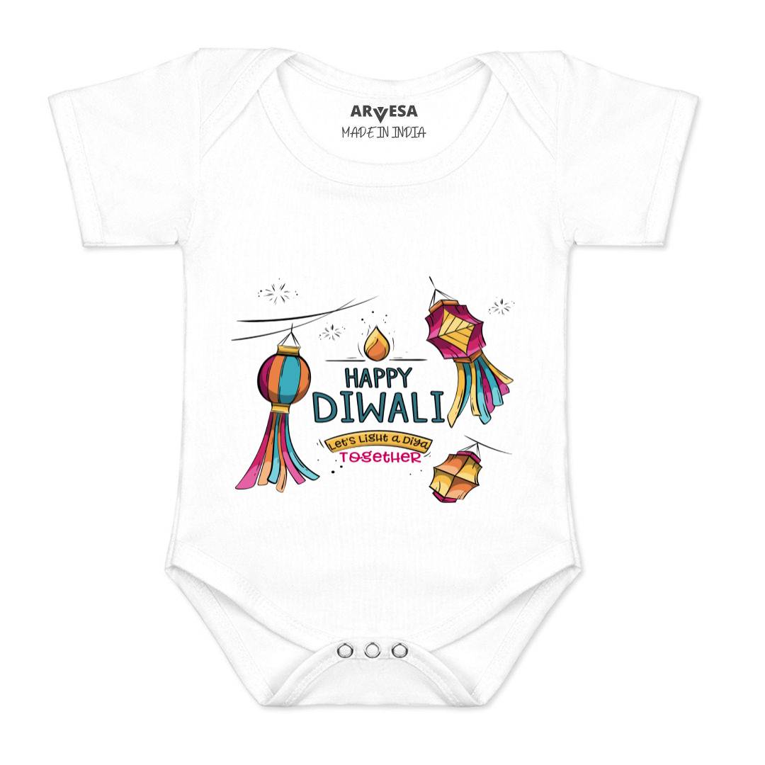 Arvesa Design-1124 Diwali My First Baby Boy and Baby Girl Dress .
