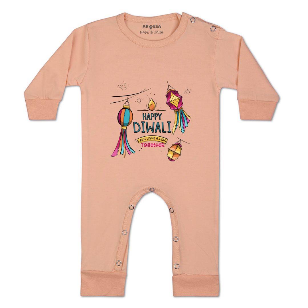Arvesa Design-1124 Diwali My First Baby Boy and Baby Girl Dress .