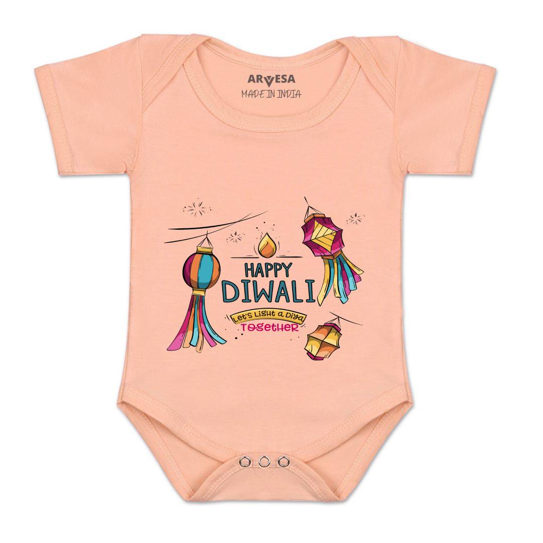 Arvesa Design-1124 Diwali My First Baby Boy and Baby Girl Dress .