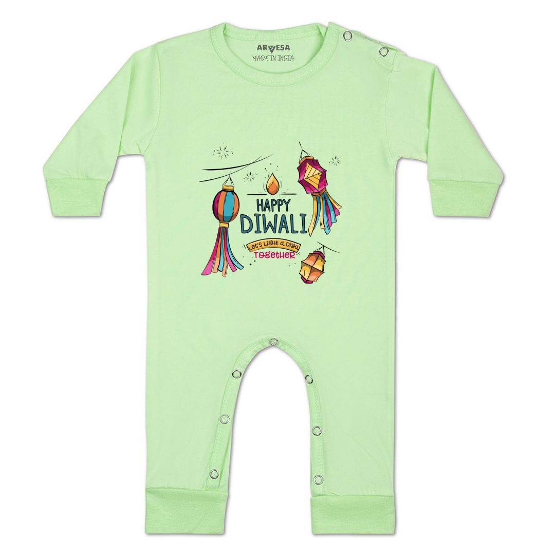 Arvesa Design-1124 Diwali My First Baby Boy and Baby Girl Dress .