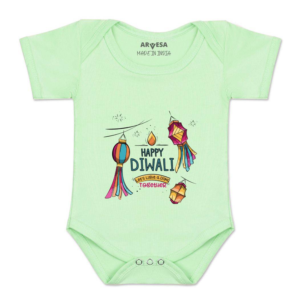 Arvesa Design-1124 Diwali My First Baby Boy and Baby Girl Dress .