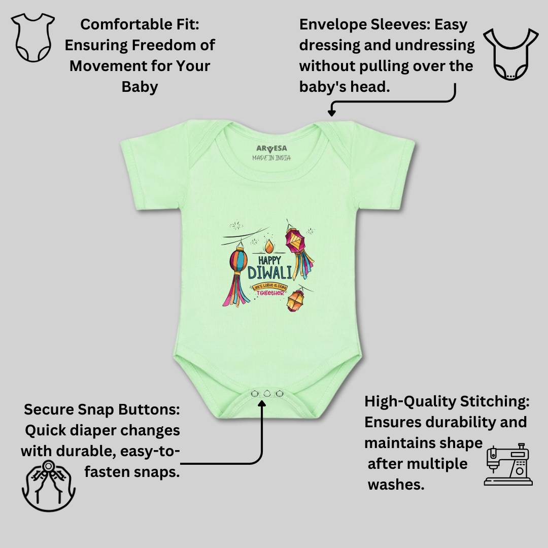 Arvesa Design-1124 Diwali My First Baby Boy and Baby Girl Dress .