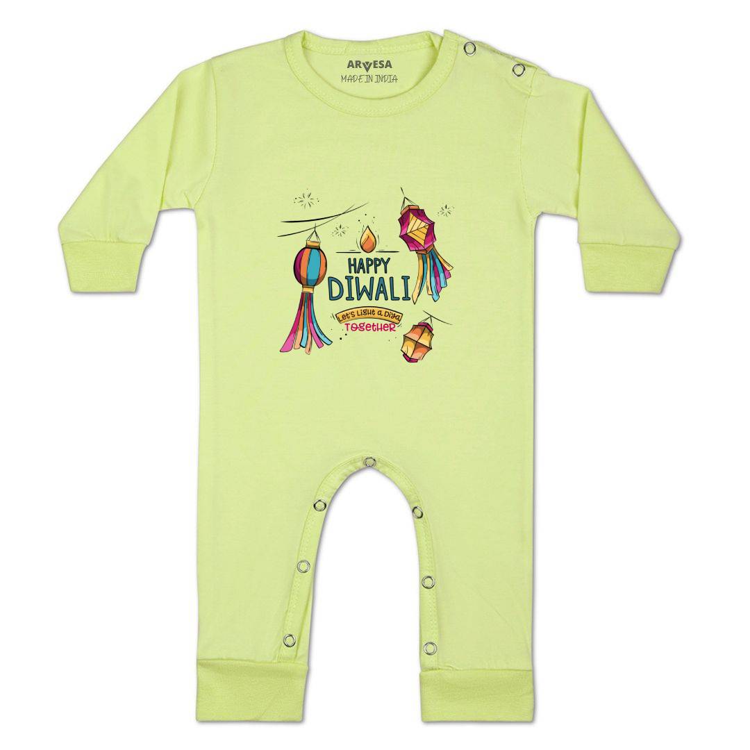 Arvesa Design-1124 Diwali My First Baby Boy and Baby Girl Dress .