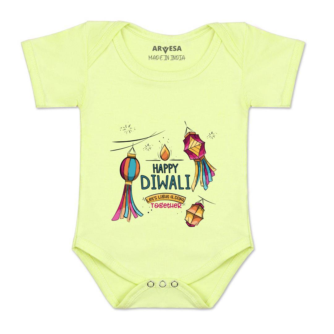 Arvesa Design-1124 Diwali My First Baby Boy and Baby Girl Dress .
