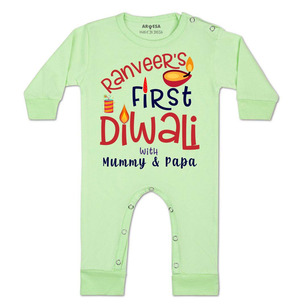 Arvesa My First Diwali Baby Boy & Girl Dress