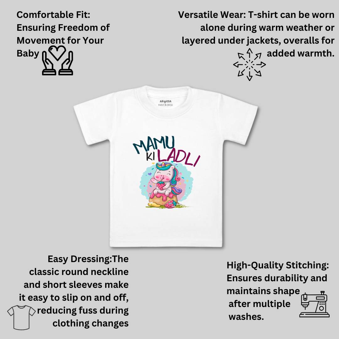 Arvesa Mamu Ki Ladli Design-1172 White 0-3 Months Jumpsuit for Baby Boy & Girl dress .