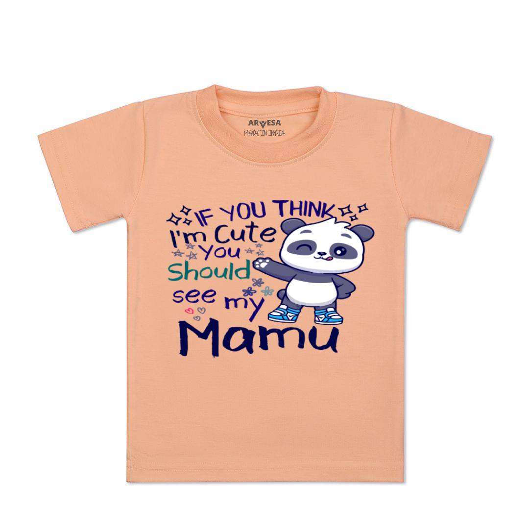 Arvesa I Am Cute You Should See My Mamu Design-1174 White 0-3 Months Jumpsuit Baby Boy & Girl dress .