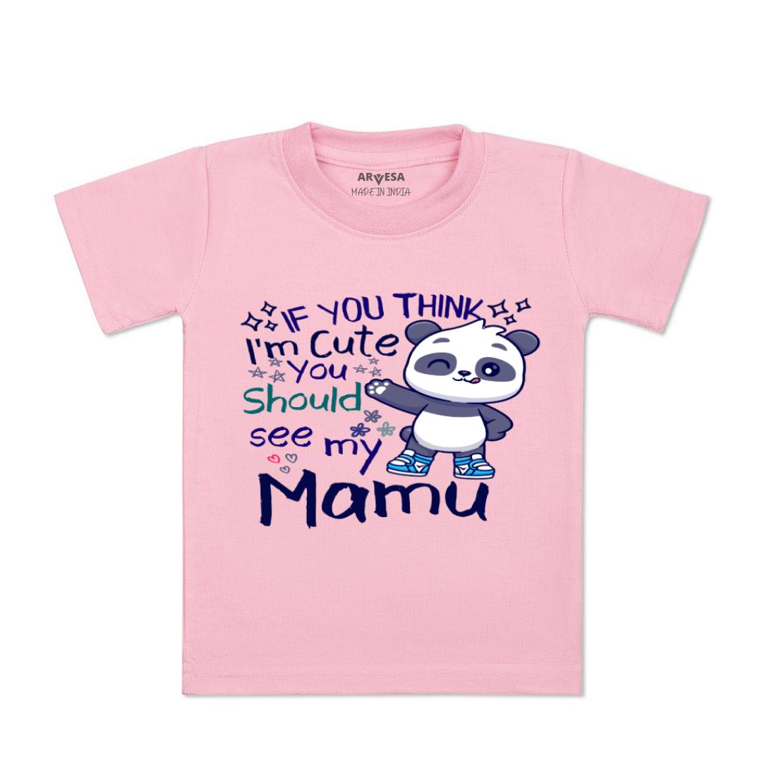 Arvesa I Am Cute You Should See My Mamu Design-1174 White 0-3 Months Jumpsuit Baby Boy & Girl dress .