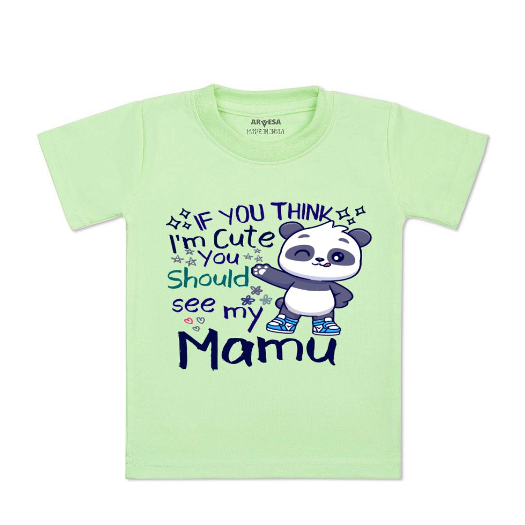 Arvesa I Am Cute You Should See My Mamu Design-1174 White 0-3 Months Jumpsuit Baby Boy & Girl dress .