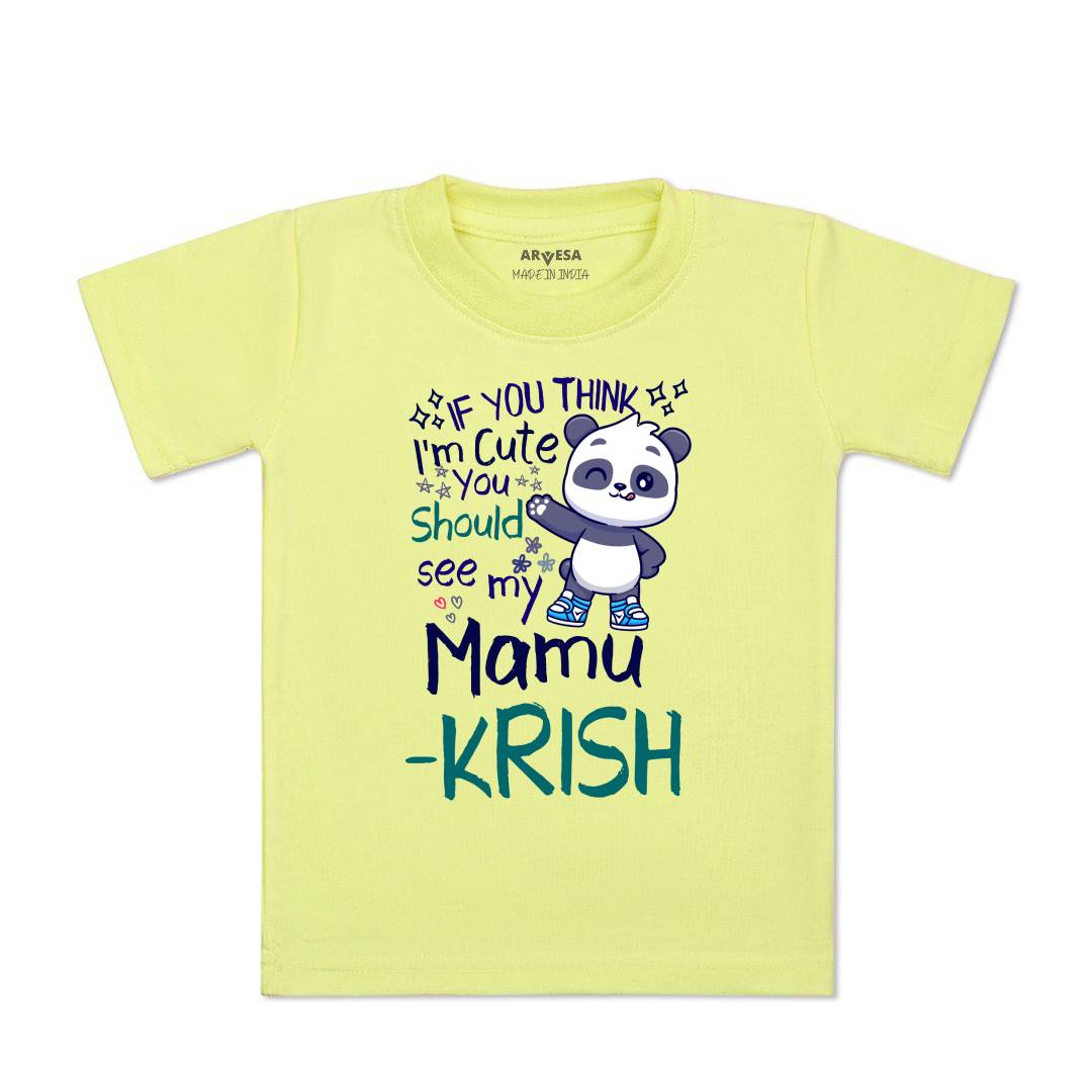 Arvesa I Am Cute You Should See My Mamu Baby Boy & Girl Dress