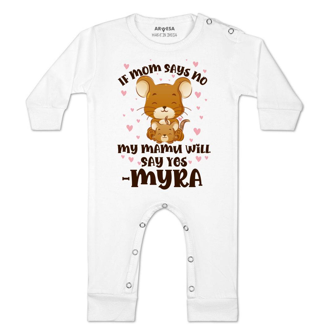 Arvesa If Mom Say No My Mamu Will Say Yes Baby Boy & Girl Dress