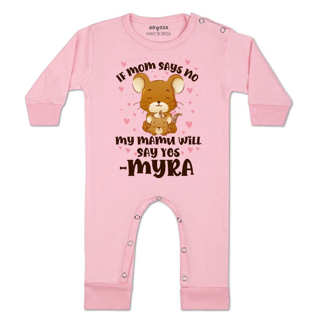 Arvesa If Mom Say No My Mamu Will Say Yes Baby Boy & Girl Dress