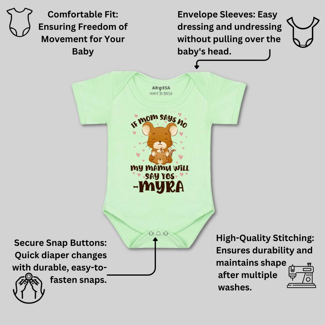 Arvesa If Mom Say No My Mamu Will Say Yes Baby Boy & Girl Dress