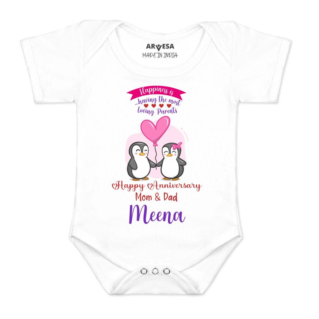 Arvesa Happy Anniversary Mom & Dad Baby Boy & Girl Dress