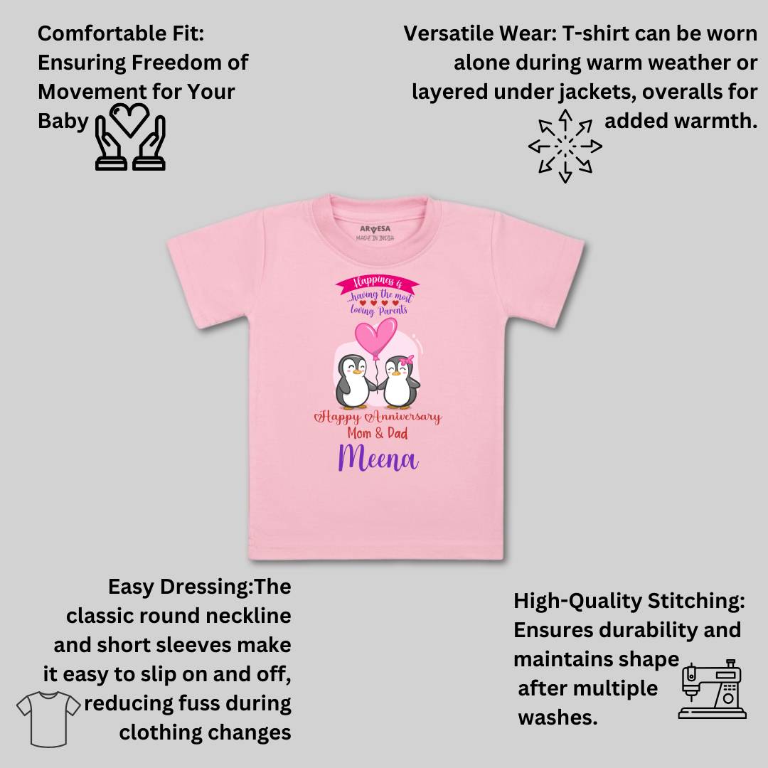 Arvesa Happy Anniversary Mom & Dad Baby Boy & Girl Dress