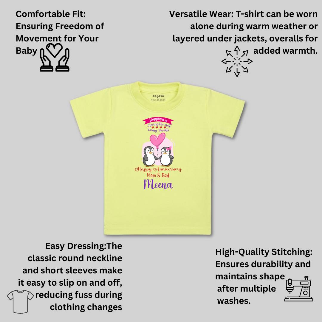 Arvesa Happy Anniversary Mom & Dad Baby Boy & Girl Dress