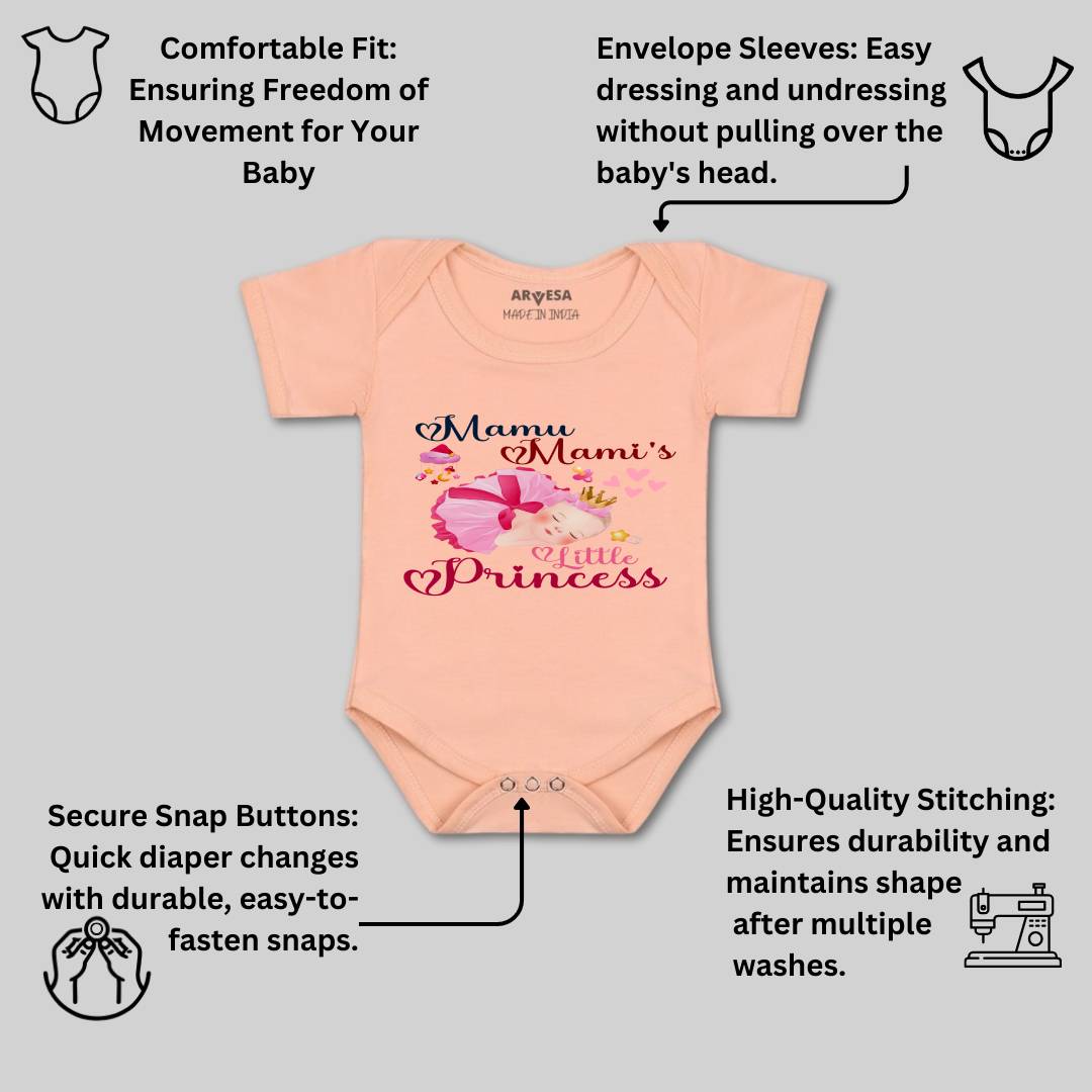 Arvesa Mamu Mami Little Princess Design-1214 White 0-3 Months Jumpsuit for Baby Boy & Girl dress .