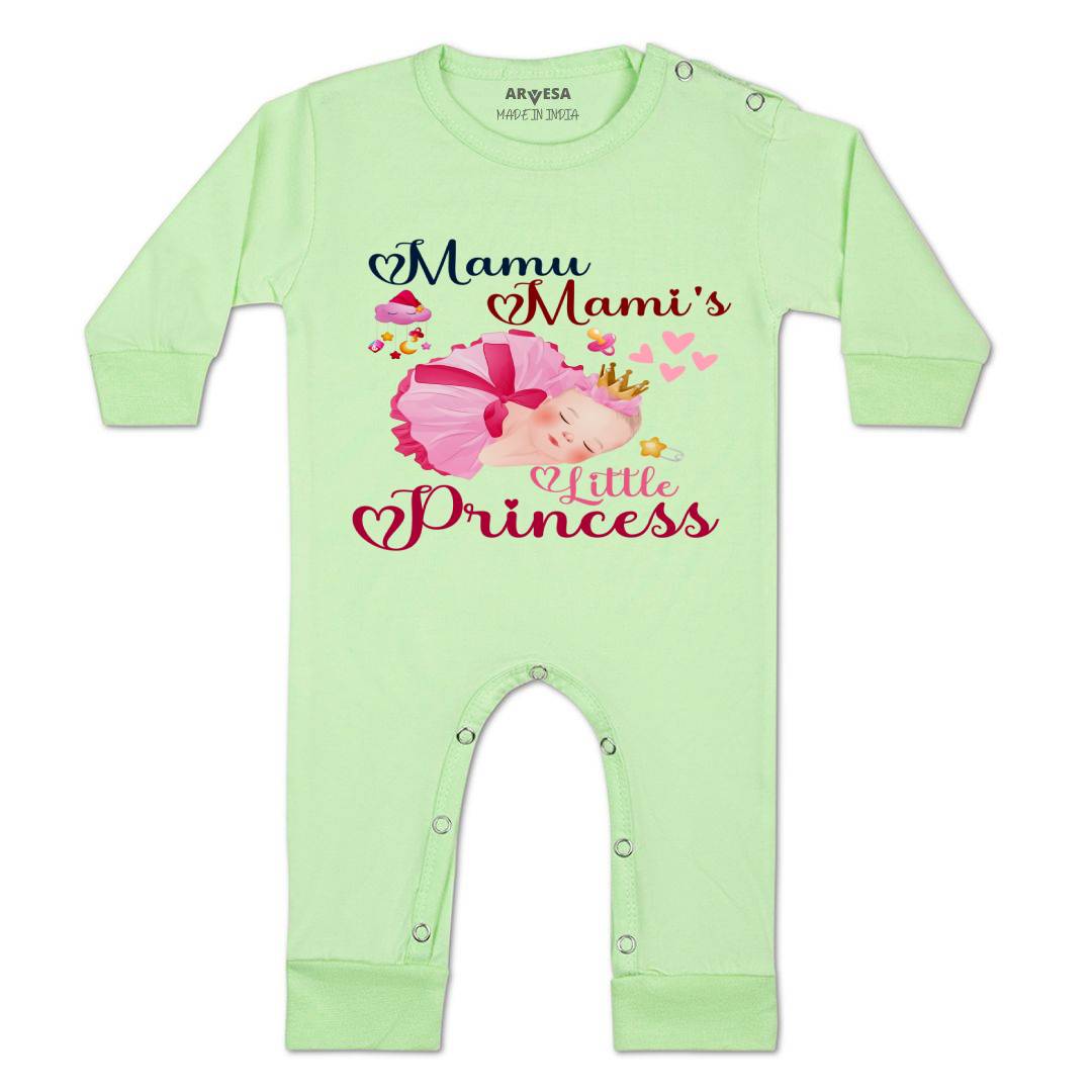 Arvesa Mamu Mami Little Princess Design-1214 White 0-3 Months Jumpsuit for Baby Boy & Girl dress .