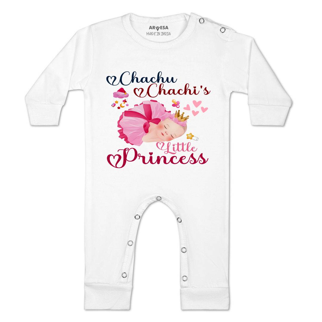 Arvesa Chachu Chachi'S Little Princess Design-1215 White 0-3 Months Jumpsuit Baby Boy & Girl dress .